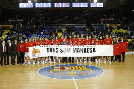 La plantilla, solidria amb el Ricoh Manresa.