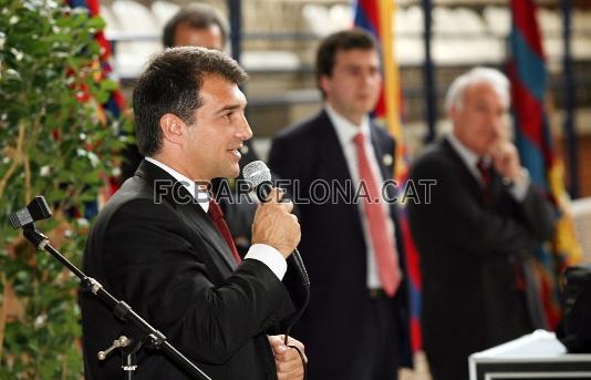 Joan Laporta, presente en la celebracin del 50 aniversario de la Pea Premia de Mar.