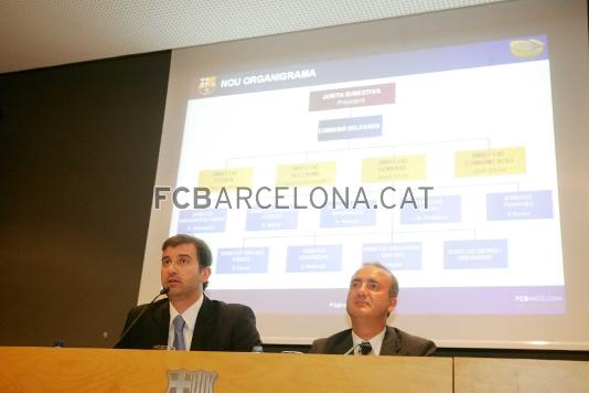 Ferran Soriano y Alfons Godall han comparecido en rueda de prensa.