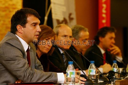 El presidente Joan Laporta, presente en el acto.