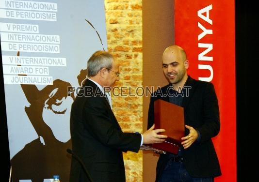 L'escriptor de Gomorra', Roberto Saviano, ha rebut el premi en la categora de periodisme cultural y poltic.