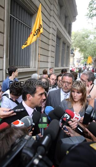 Joan Laporta ha atendido a los medios de comunicacin.