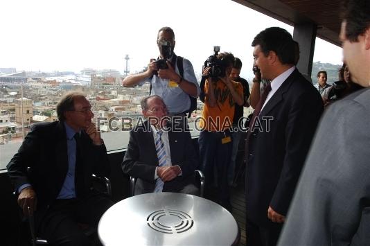 El president Joan Laporta li va confessar la seva admiraci. Foto: D.C.