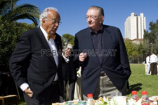 Raimon Carrasco i Agust Montal, compartint conversa.
