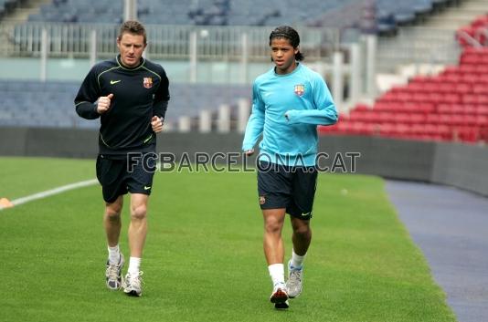 Giovani se ha entrenado al margen del grupo.