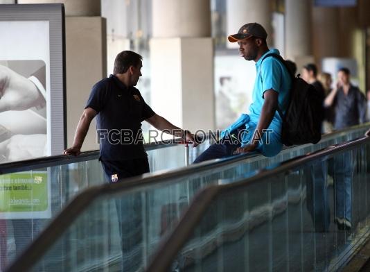 Tour Yaya, en el aeropuerto del Prat.