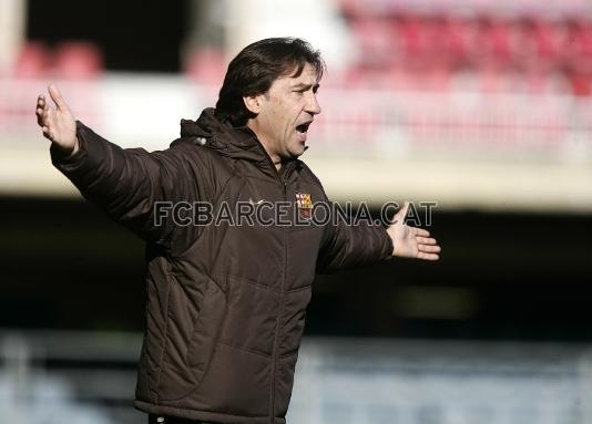 Joan Barbar ha dirigit l'equip ja que Luis Enrique, amb una gastroenteritis, no ha estat al Mini.