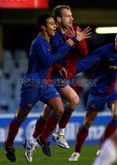 Goran Maric celebrant el gol.