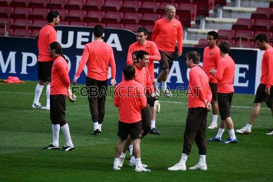 L'equip s'ha exercitat aquest dimarts al Camp Nou.