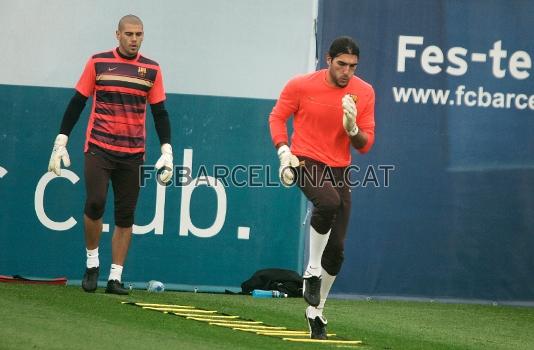 Los porteros se han entrenado aparte.