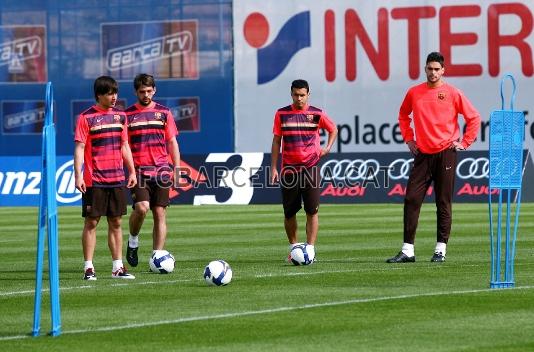 Bota, novedad del entrenamiento.