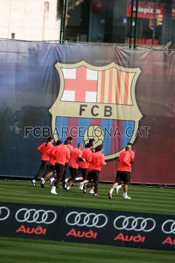 Desprs d'un dia de descans, l'equip s'ha entrenat a partir de les 11 a la Ciutat Esportiva.