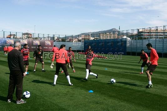 La plantilla continua amb la preparaci del partit contra el Sevilla.