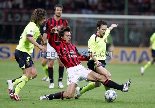 A San Siro, abans de Pars (Champions, 2005/06).