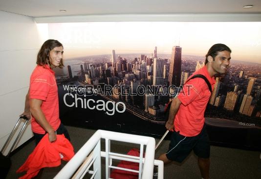 El equipo azulgrana ha llegado hacia las 14.00 horas (hora local) a Chicago.