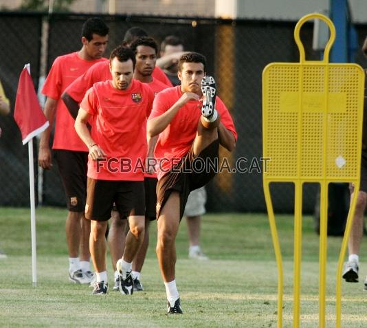 El primer equipo ha completado, este jueves por la tarde, el primer entrenamiento en tierras norteamericanas.