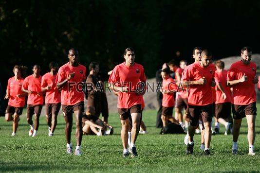 El equipo no se ha calzado las botas de ftbol.