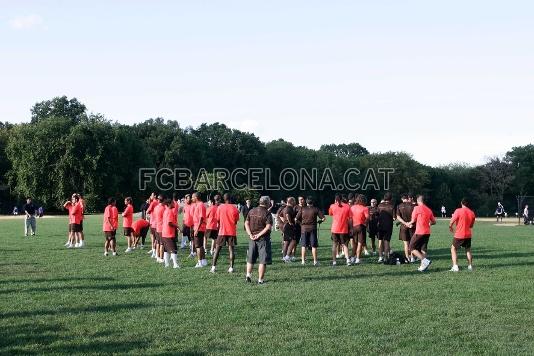 Central Park ha sido el escenario de una sesin de entrenamiento poco habitual.