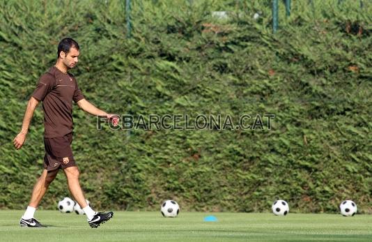 Guardiola ha tornat al terreny de joc on va fer els primers passos com a entrenador.