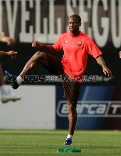 Keita, a l'entrenament.