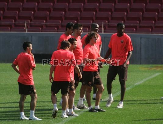 L'equip s'ha entrenat aquest divendres al mat al Camp Nou.