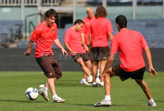 Messi, a l'entrenament.