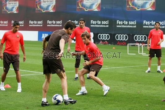 Per a Longs (foto) i Maric ha estat el primer contacte amb el primer equip. Crcoles, Xavi Torres i Vzquez ja ho havien fet anteriorment.