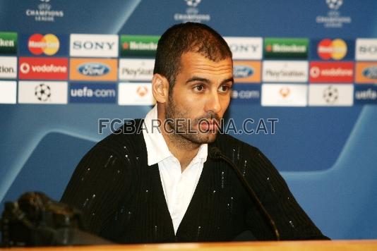 Pep Guardiola ha estat el primer en sortir en roda de premsa.