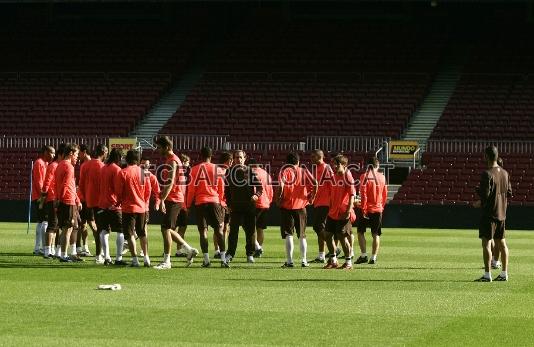 La plantilla ultima la preparaci del partit davant l'Almeria.