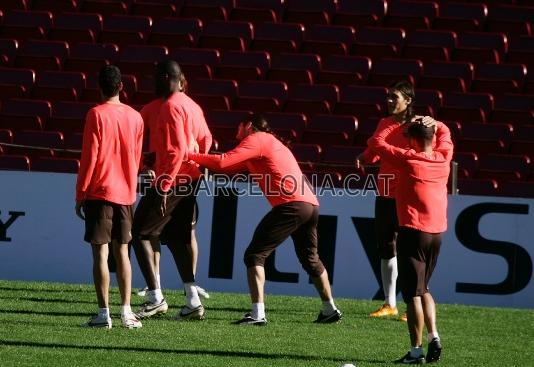 El Bara ha entrenado por la maana para poder asistir esta tarde al entierro de Juan Carlos Unzu.