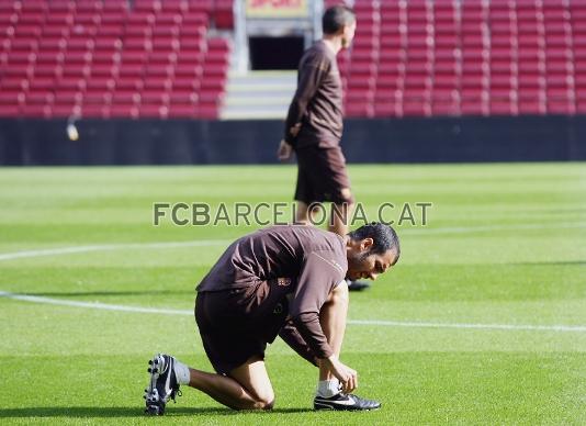 Guardiola, en el comienzo de la sesin.