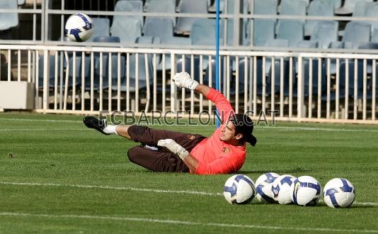 Pinto, que fue titular en el partido de ida contra el Benidorm, podra volverlo a ser.