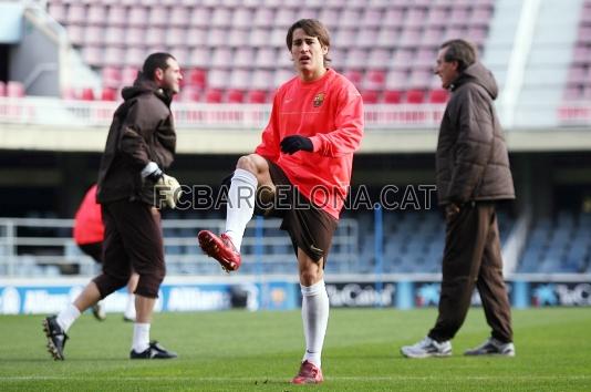 Bojan, que no es va entrenar dijous per unes molsties, s'ha exercitat amb normalitat.