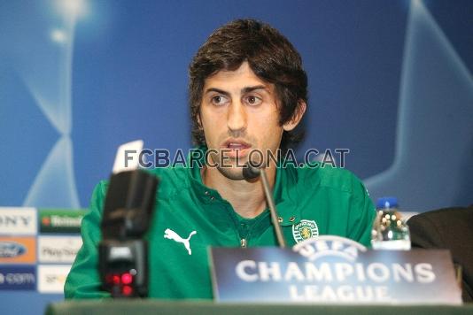 Marco Caneira ha sido el jugador del Sporting Clube que ha comparecido en rueda de prensa.