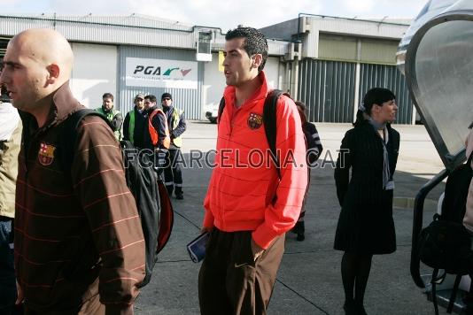 Busquets, tranquilo despus de la llegada.