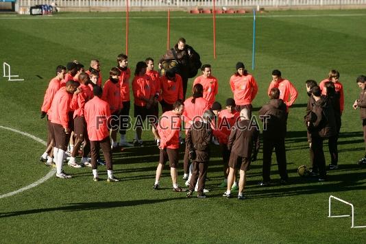 L'equip s'ha exercitat aquest dimecres a les 11.00 hores al Miniestadi.