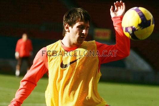 Messi, con el baln.