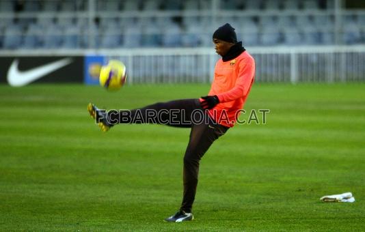 Eto'o, que tenia perms del club fins divendres, s'ha incorporat als entrenaments 72 hores abans del que estava previst.