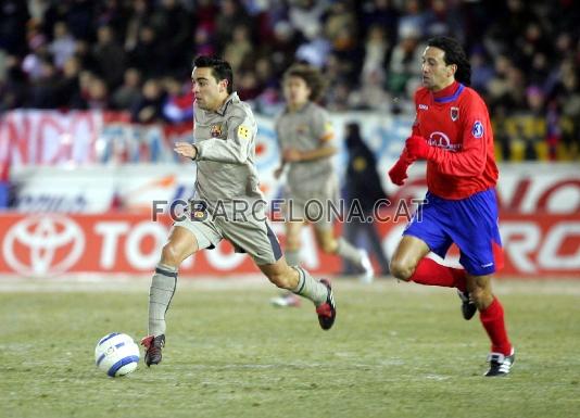 Xavi, a Numncia, la temporada 2004/05.