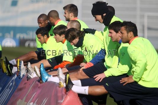 Desprs de l'entrenament a Palafrugell de dimarts, la plantilla s'ha exercitat de nou a la Ciutat Esportiva Joan Gamper. (Fotos: Miguel Ruiz - FCB)