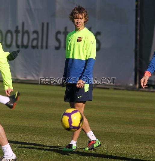 Muniesa, aix com Dalmau, han estat amb el primer equip. (Fotos: Miguel Ruiz - FCB)