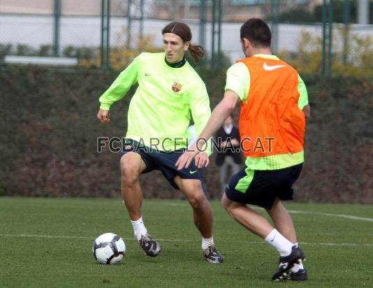 Txigrinski s un dels jugadors que s'ha quedat a Barcelona. Foto: Miguel Ruiz - FCB.