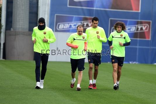 El primer equipo se ha ejercitado este jueves en la Ciutat Esportiva, a partir de las 11.00 horas. Foto: Miguel Ruiz-FCB