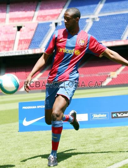 Presentaci al Camp Nou.