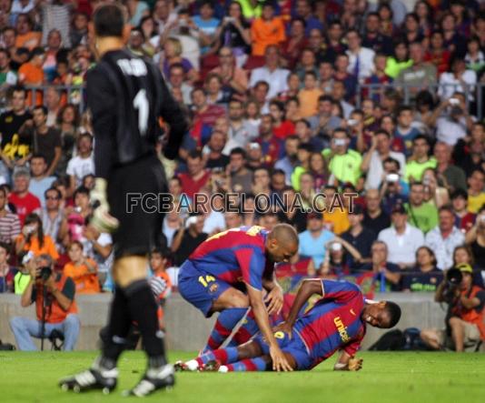 Lesin en el Bara-Inter (5-0) del Gamper 2008.