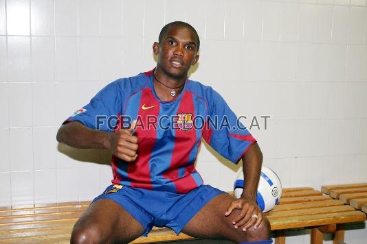 El dia de la seva presentaci com a jugador blaugrana.