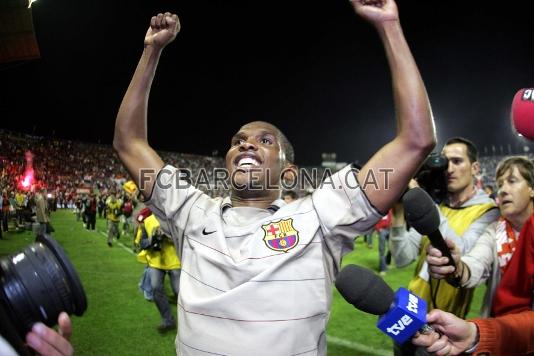 El da de la consecucin del ttulo de la Liga 2004/05 en un Levante-Bara (1-1).