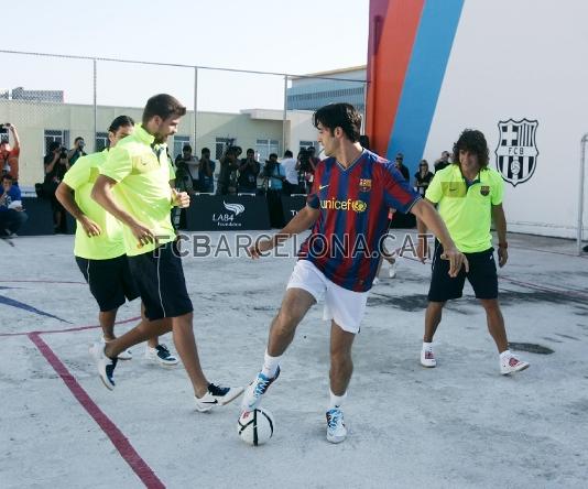 El actor Gilles Marini ha compartido terreno de juego con Mrquez, Puyol, Piqu i Bojan