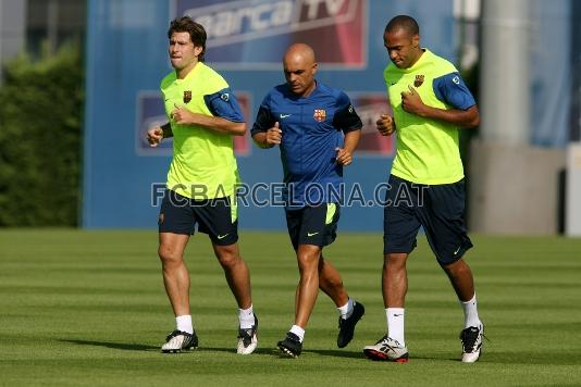 Maxwell y Henry, como ya pas el lunes, se han entrenado al margen del grupo.