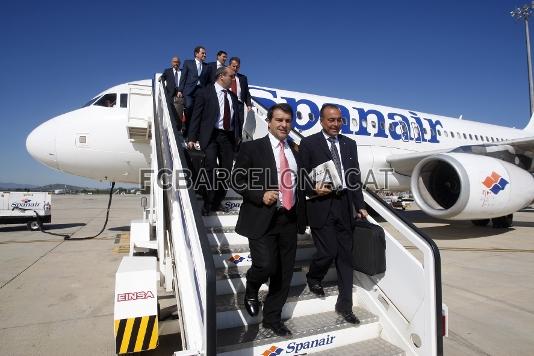 Joan Laporta ha encapalat l'expedici barcelonista. Fotos: Miguel Ruiz (FCB)